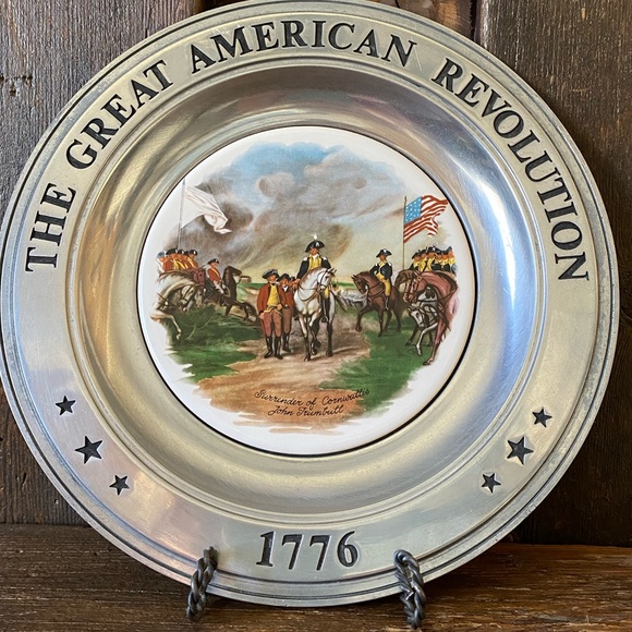 Set of 5 Collectible Pewter Plates - The Great American Revolution of 1776 - Picture 13 of 15